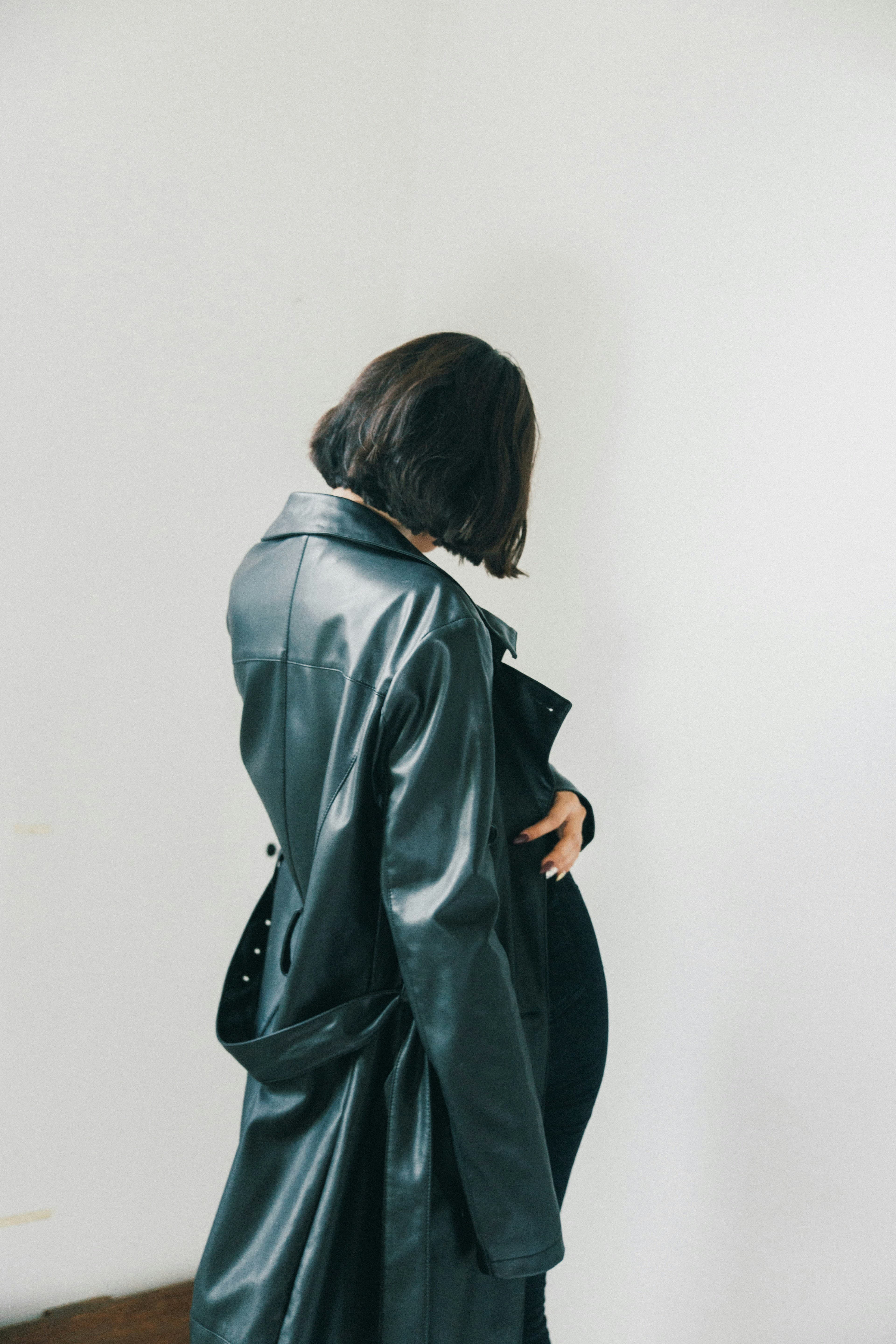 Vegan Leather Trench Coat